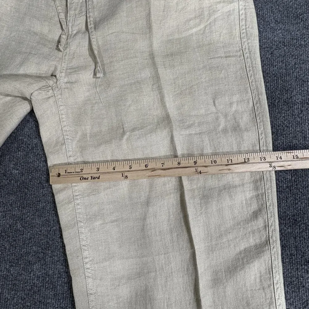 Castagne Linen Pants Mens XLT Natural Drawstring Elastic Waist Casual Relaxed